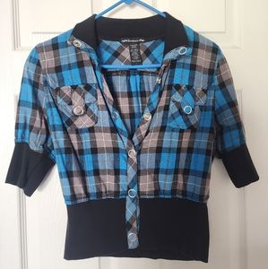 Sixteen Blue Plaid Jacket